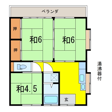 阿部アパートの物件間取画像